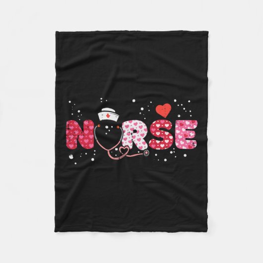 Couverture Polaire Nurse Valentines Day Valentine Scrub Top Femmes Sc (Devant)