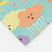 Couverture Polaire Nursery Cute Ciel Nuageux (Coin)