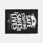 Couverture Polaire Nurses Strike Save Nursing Suprt Safe Staffing Sav (Devant (Horizontal))