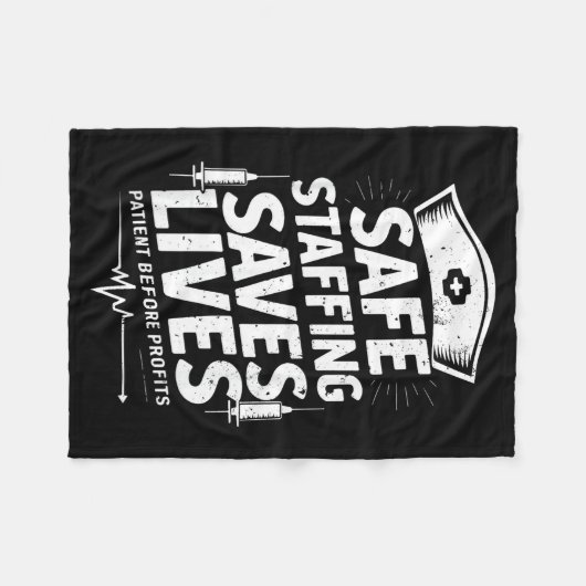Couverture Polaire Nurses Strike Save Nursing Suprt Safe Staffing Sav (Devant (Horizontal))