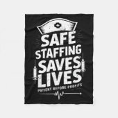 Couverture Polaire Nurses Strike Save Nursing Suprt Safe Staffing Sav (Devant)