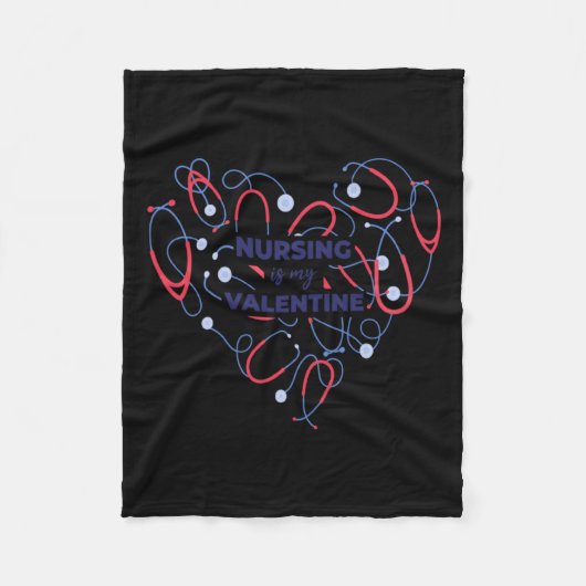 Couverture Polaire Nursing Is My Valentine Nurse Heart Valentines Day (Devant)