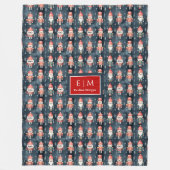 Couverture Polaire Nutcracker aquarelle tendance nom personnalisé vac (Devant)