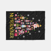 Couverture Polaire Nutcracker Christmas Tree Ballet Dance Women Kids  (Devant (Horizontal))