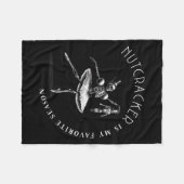 Couverture Polaire Nutcracker Is My Favorite Season Ballet Skeleton B (Devant (Horizontal))