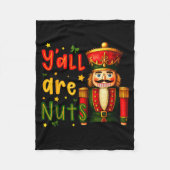 Couverture Polaire Nutcracker Merry Christmas Funny Xmas Pajamas Y'al (Devant)