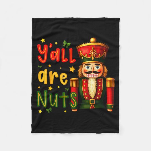 Couverture Polaire Nutcracker Merry Christmas Funny Xmas Pajamas Y'al (Devant)