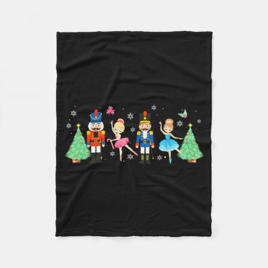 Couverture Polaire Nutcracker Squad Ballet Dance Merry Christmas Wome (Devant)
