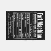 Couverture Polaire Nutrion Facts Fart Machine Dad Jokes Funny Farting (Devant (Horizontal))