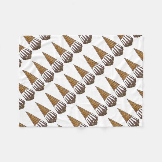 Couverture Polaire Nutty Buddy Vanilla Peanut Ice Cream Cone Foin (Devant (Horizontal))