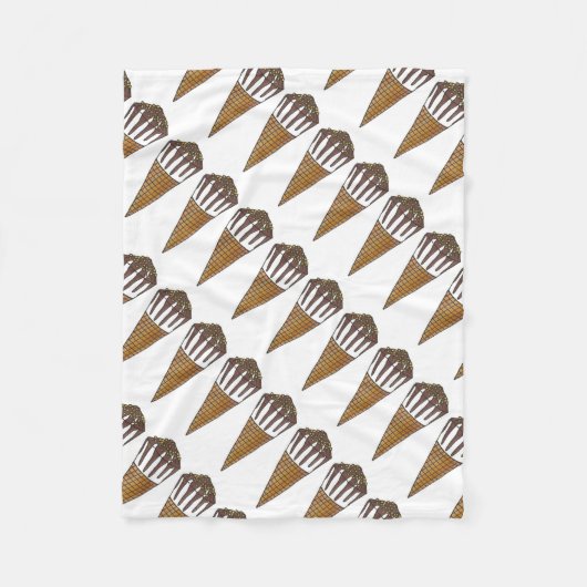 Couverture Polaire Nutty Buddy Vanilla Peanut Ice Cream Cone Foin (Devant)
