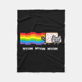 Couverture Polaire Nyan Cat Nyan Nyan Nyan Rainbow Funny Internet Mem (Devant)