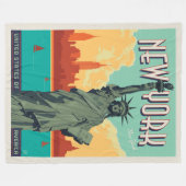 Couverture Polaire NYC - Lady Liberty (Devant (Horizontal))
