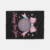 Couverture Polaire Nye Disco Ball Luxury Golden Happy New Year  (Devant (Horizontal))