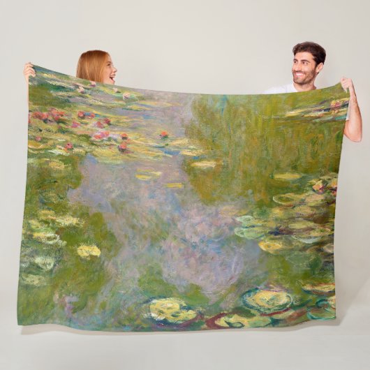 Couverture Polaire Nymphéas par Claude Monet (En situation)
