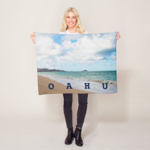 Couverture Polaire Oahu Hawaii Ocean Waves & Beach