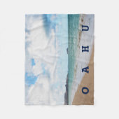 Couverture Polaire Oahu Hawaii Ocean Waves & Beach (Devant)