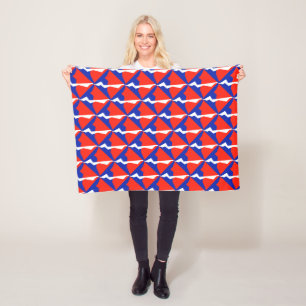 Couverture Polaire Objet Bleu Rouge Blanc