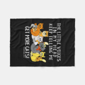 Couverture Polaire Obtenez à plus de chats le noir drôle (Devant (Horizontal))