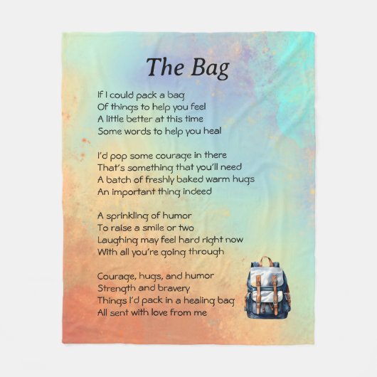 Couverture Polaire Obtenez un poème bien (Devant)