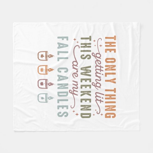 Couverture Polaire Obtenir mes bougies automnales (Devant (Horizontal))