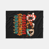 Couverture Polaire Ocd Obsessive Christmas Disorder Funny Christmas  (Devant (Horizontal))