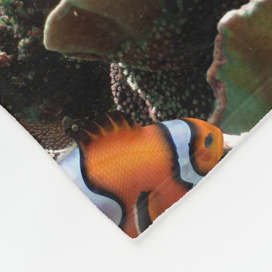 Couverture Polaire Océan Corail Reef Poisson tropical (Coin)