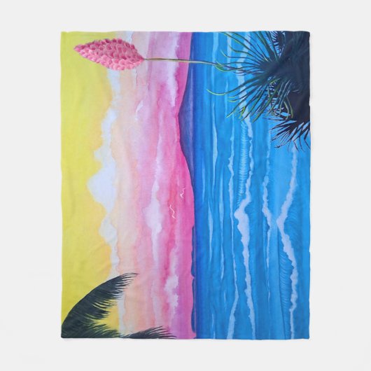 Couverture Polaire Océan du coucher du soleil (Devant)