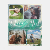 Couverture Polaire Ocean Love Photo collage Anniversaire Valentine (Devant)