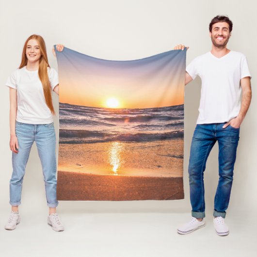 Couverture Polaire Ocean Sunset Tropical Holiday (En situation)