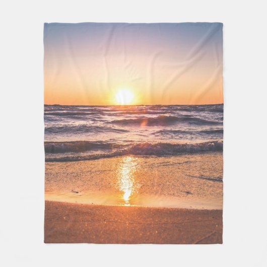Couverture Polaire Ocean Sunset Tropical Holiday (Devant)