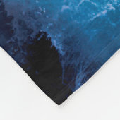 Couverture Polaire Océan - Vagues bleu foncé (Coin)