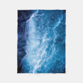 Couverture Polaire Océan - Vagues bleu foncé (Devant)