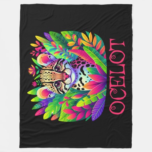 Couverture Polaire Ocelot coloré (Devant)