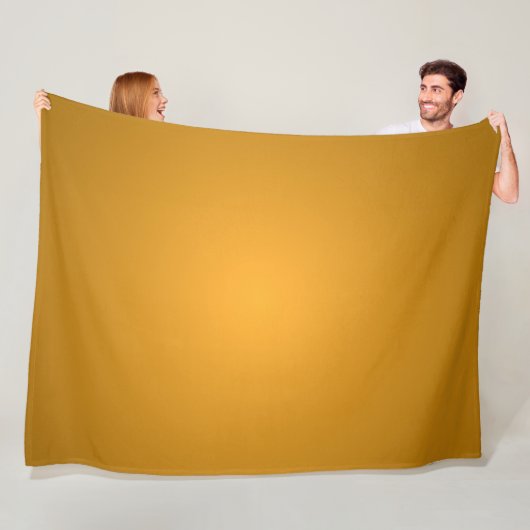 Couverture Polaire Ocre Doré Tons Chauds Gai (En situation)