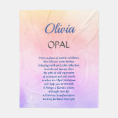 Couverture Polaire Octobre Birthstone Opal conception (Devant)