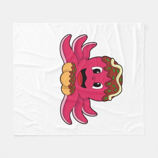 Couverture Polaire Octopus avec gâteau (Devant (Horizontal))