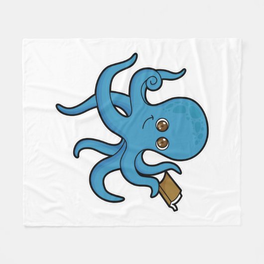Couverture Polaire Octopus avec livre (Devant (Horizontal))