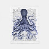 Couverture Polaire Octopus bleu (Devant)