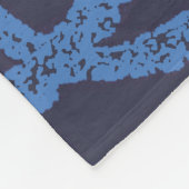 Couverture Polaire Octopus bleu antique sur bleu (Coin)