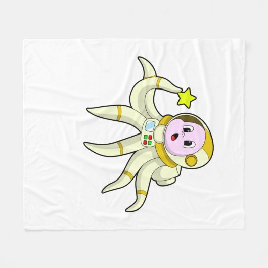 Couverture Polaire Octopus comme plongeur avec étoile (Devant (Horizontal))