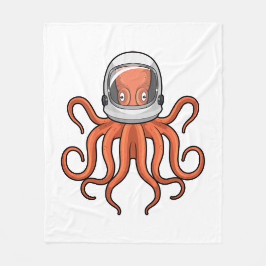Couverture Polaire Octopus en astronaute (Devant)