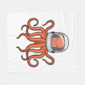 Couverture Polaire Octopus en astronaute (Devant (Horizontal))