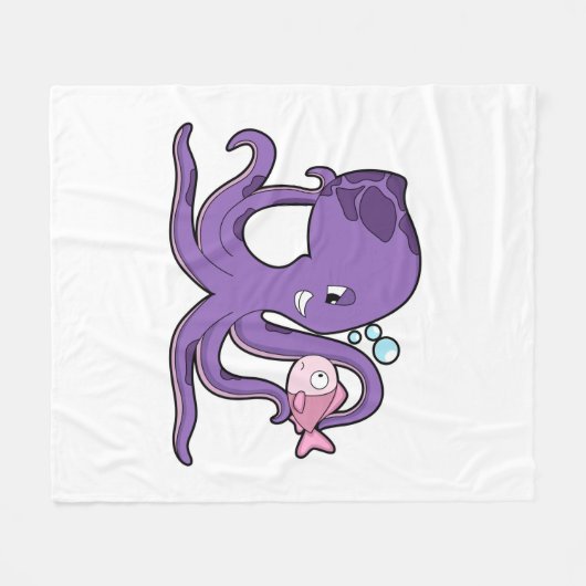 Couverture Polaire Octopus with Fish (Devant (Horizontal))