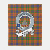 Couverture Polaire Octroi d'Edinchat Clan Badge Tartan Plaid (Devant)