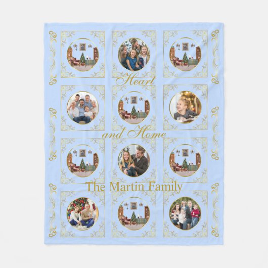 Couverture Polaire Ode au Casse-Noisette Bleu 6 Photo Plaid en Laine (Devant)