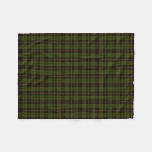 Couverture Polaire Odee armée vert plaid noir orange rayé (Devant (Horizontal))