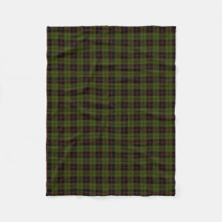 Couverture Polaire Odee armée vert plaid noir rouge strié