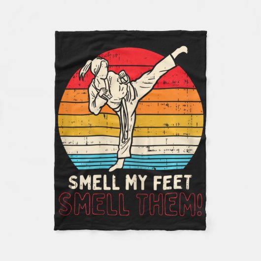 Couverture Polaire Odeur Pieds fille Ponytail Kick Karate Taekwondo K (Devant)