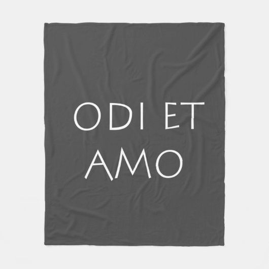 Couverture Polaire Odi et amo (Devant)